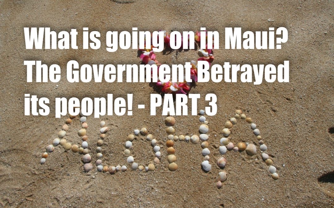 What is going on in Maui? The Government Betrayed Its People! – PART 3