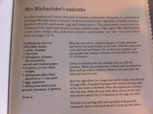 Mrs Michaelidies endratha recipe